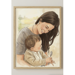 Portrait peinture classique personnalisé élégant