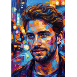 Portrait peinture contemporaine personnalisé