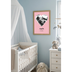 Affiche amour personnalisée romantique