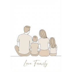 Affiche couple personnalisée romantique