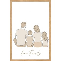 Affiche couple personnalisée romantique