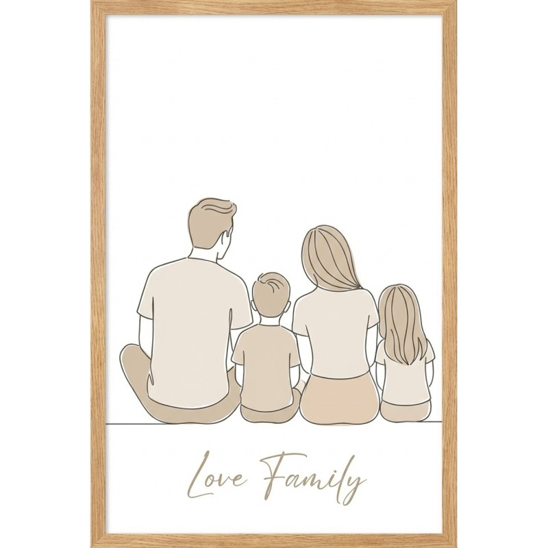 Affiche couple personnalisée romantique