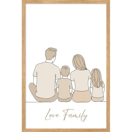 Affiche couple personnalisée romantique