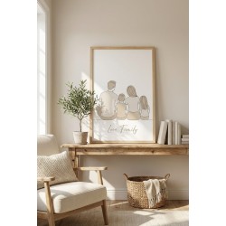 Affiche couple personnalisée romantique