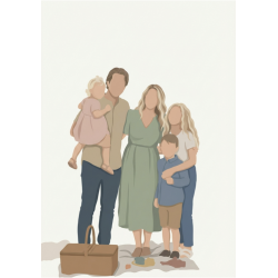 Portrait personnalisé effet doux moderne