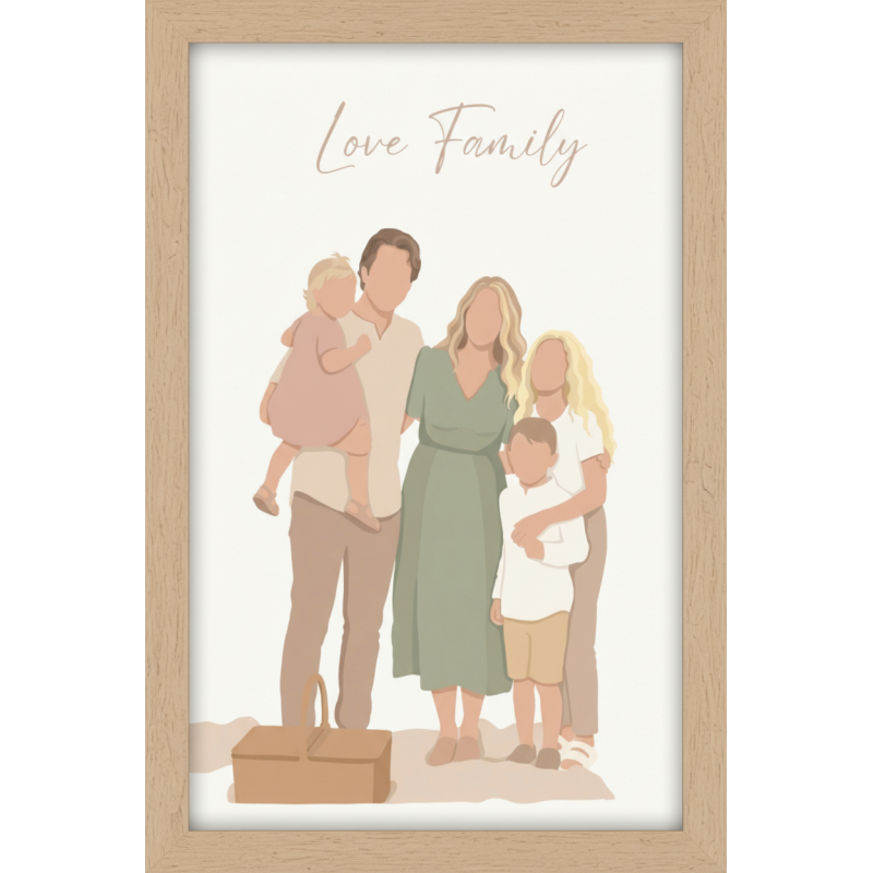 Portrait personnalisé effet doux moderne