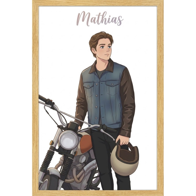 Portrait manga personnalisé style animé