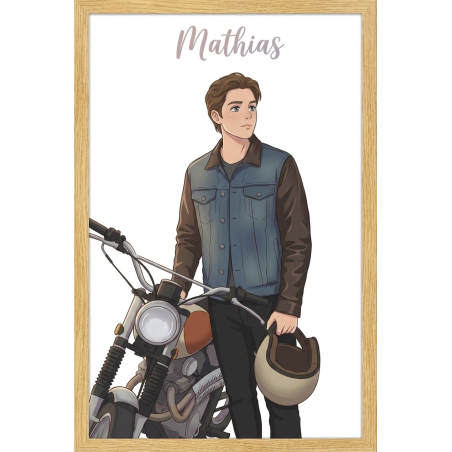 Portrait manga personnalisé style animé