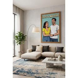 Portrait pop art personnalisé coloré