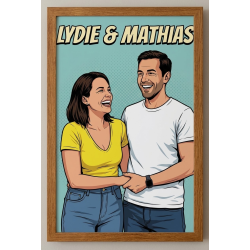 Portrait pop art personnalisé coloré