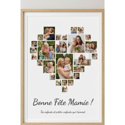 Affiche photo coeur personnalisée