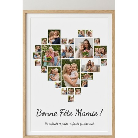 Affiche photo coeur personnalisée